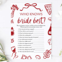 Amore Who Knows The Bride Best Bridal Shower Game