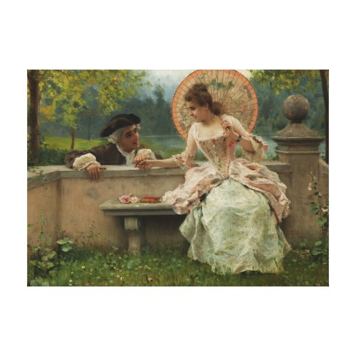 Amorous Conversation in the Park by Andreotti Canvas Print