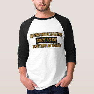 Amos 3:3 KJV Bible Verse Scripture Men's 3/4 T-Shirt