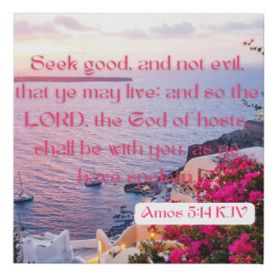 Amos 5:14 Bible Verse KJV Pic Wall Art