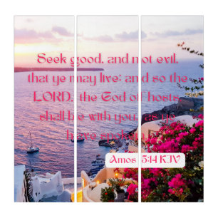 Amos 5:14 KJV Bible Verse Pic Wall Art