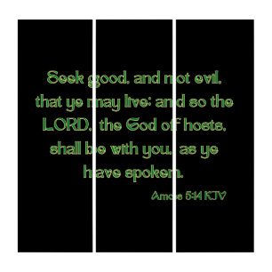 Amos 5:14 KJV Bible Verse Wall Art