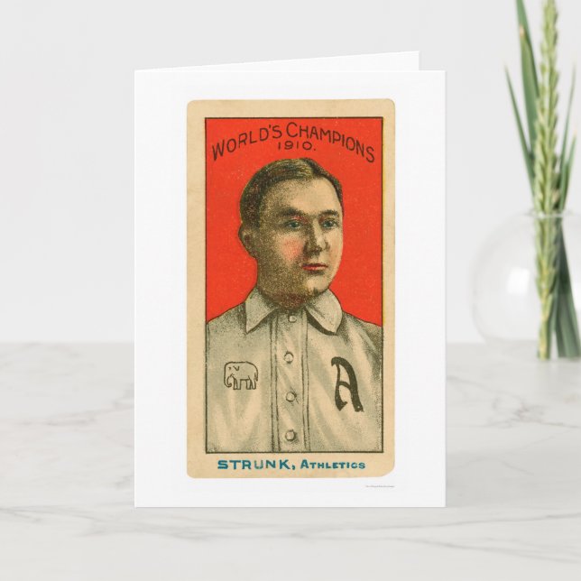 Amos Strunk Baseball 1910 Card (Front)