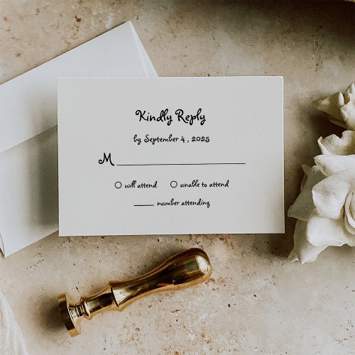 Amour  French Style Wedding RSVP Card