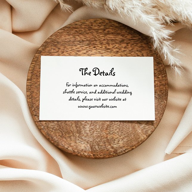 Amour | Illustrated French Handwritten Wedding Enclosure Card (Creator Uploaded)