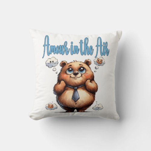 Amour in the Air Throw Pillow