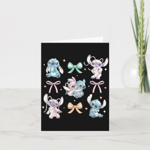 & Angel Coquette Style Bows Valentine's Day Card