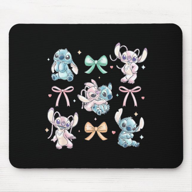 &amp; Angel Coquette Style Bows Valentine's Day  Mouse Pad (Front)