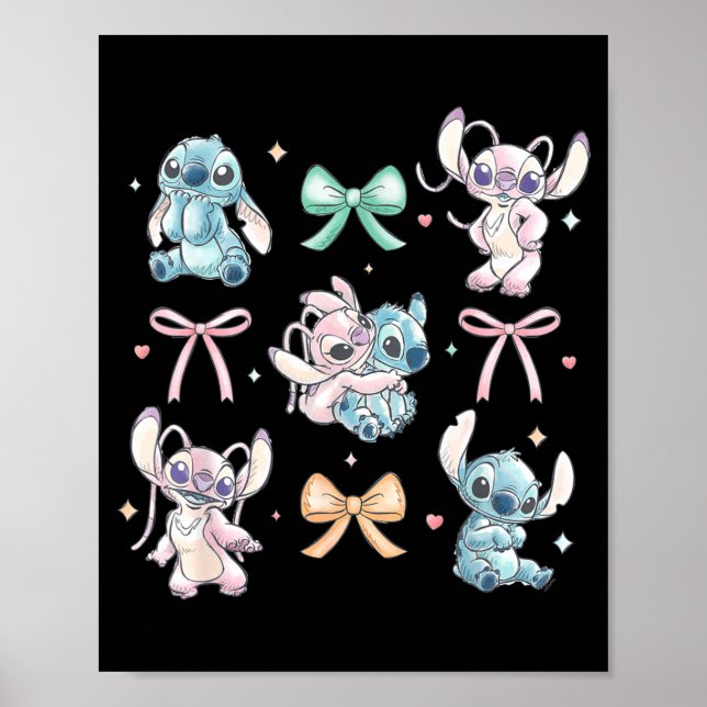 &amp; Angel Coquette Style Bows Valentine's Day  Poster (Front)