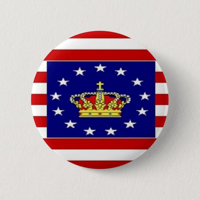 AMP Flag Pinback Button (Front)
