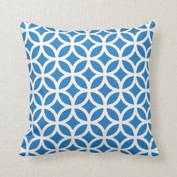 Amparo Blue Geometric Pattern Pillow by Richard__Stone at Zazzle