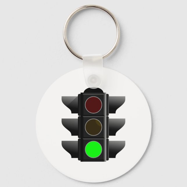 Ampel traffic light grün green keychain (Front)