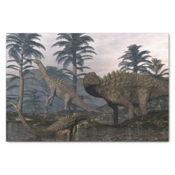 Ampelosaurus Dinosaurs Tissue Paper by Elenarts_PaleoArts at Zazzle