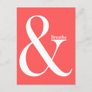 Ampersand And Breathe Holiday Postcard