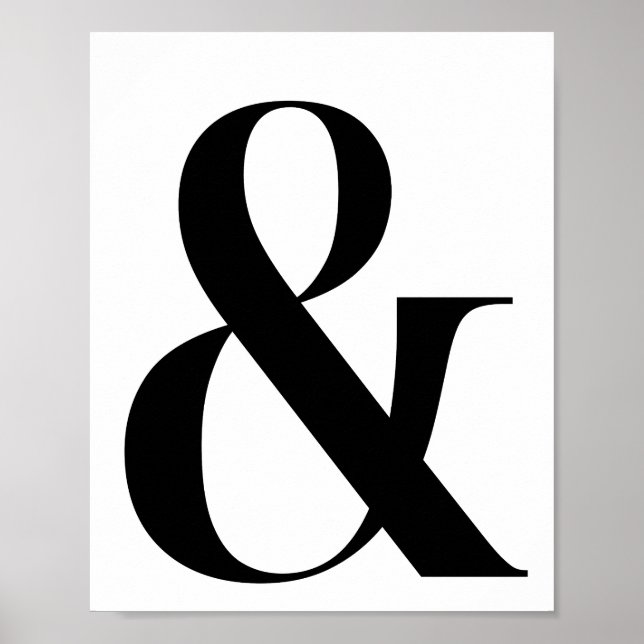 Ampersand / And Sign Poster (Front)