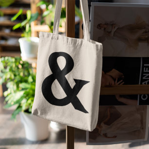 Ampersand And Symbol Modern Minimalist Simple Tote Bag