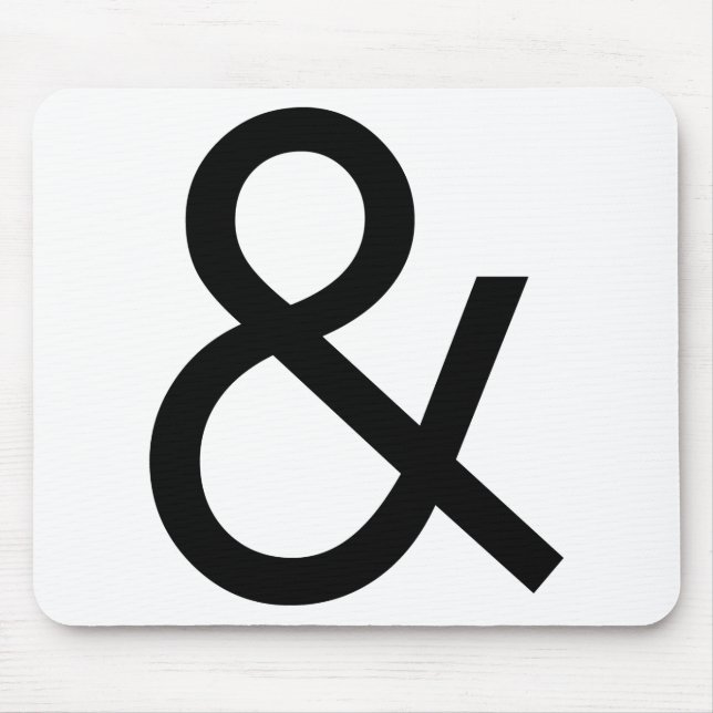 Ampersand - Black Mouse Pad (Front)