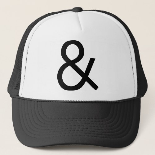 Ampersand _ Black on light Trucker Hat