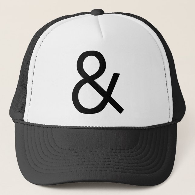 Ampersand - Black on light Trucker Hat (Front)