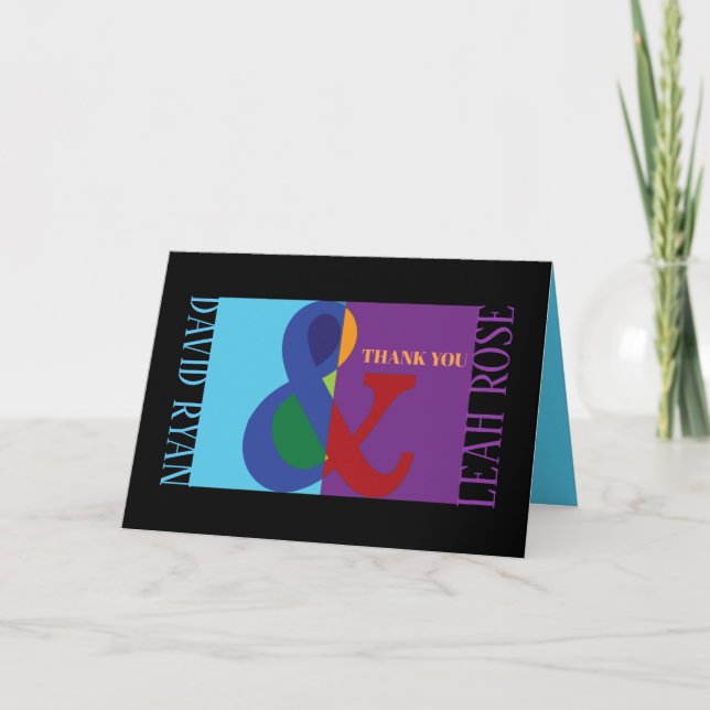 AMPERSAND B'NAI Bat Bar Mitzvah Thank You Card (Front)
