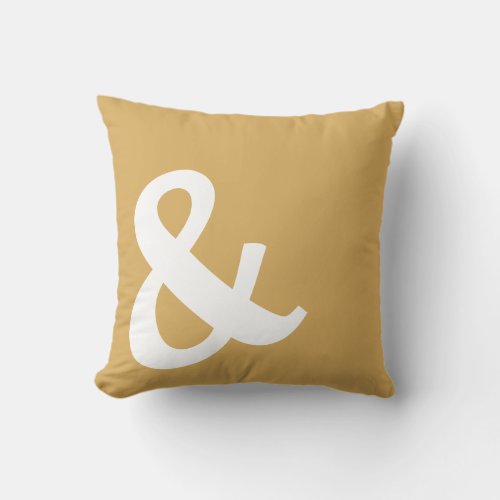 Ampersand Bold and Sign Throw Pillow