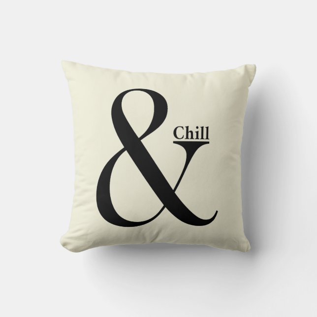 Ampersand Chill Throw Pillow (Front)