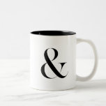 Ampersand Home Decor Wedding Two-tone Coffee Mug<br><div class="desc">Our ampersand two-tone coffee mug to celebrate your special occasion! Featuring a black and white minimal typography design,  the ampersand represents the word AND,  meaning there is more to come. It's a symbol of inclusivity,  hope and discovery. Makes a great farmhouse wedding keepsake,  wedding favor or wedding party gifts.</div>