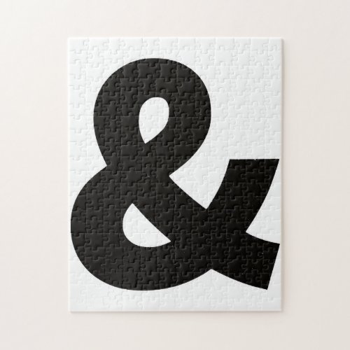Ampersand in Black Jigsaw Puzzle