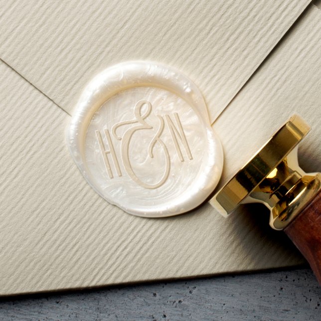 Ampersand Initials Wedding Wax Seal Stamp (Ampersand Initials Wedding Wax Seal Stamp Zoom In)
