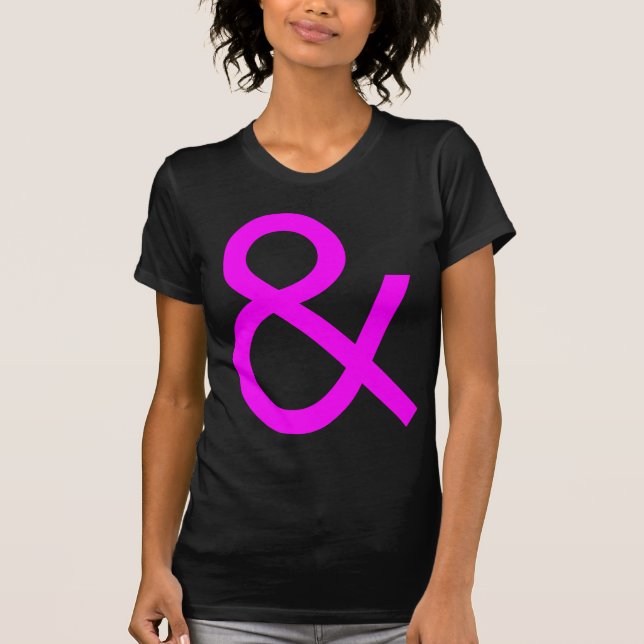 Ampersand - Magenta on Dark T-Shirt (Front)
