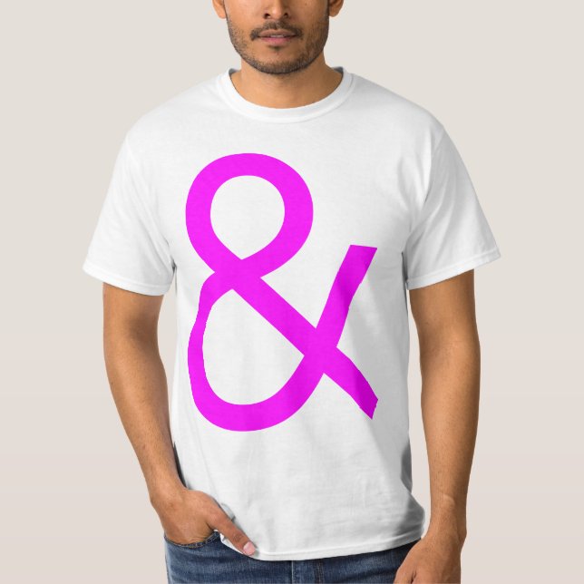 Ampersand - Magenta on Light T-Shirt (Front)