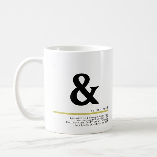 Ampersand Minimal Black Typography Coffee Mug