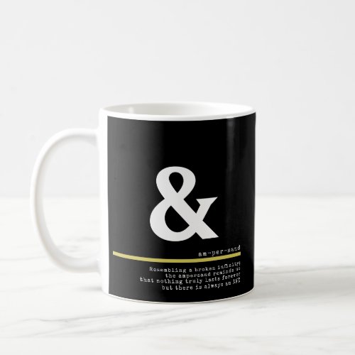 Ampersand Minimal White Typography Coffee Mug