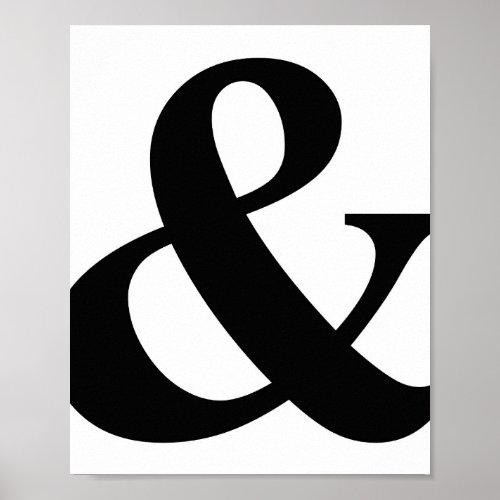 Ampersand Modern Minimalist Wall Art