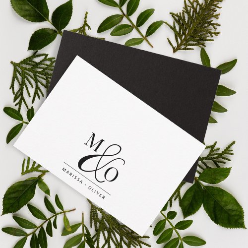Ampersand Monogram Couple Note Card