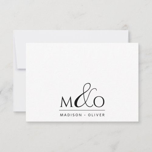 Ampersand Monogram Couple  Note Card