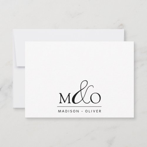 Ampersand Monogram Couple  Note Card