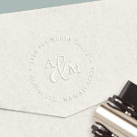 Ampersand Monogram Return Address Embosser<br><div class="desc">Finish your save the dates,  wedding invitations or daily correspondence with this elegant return address embosser featuring your return address encircling a simple monogram logo with your initials and a decorative script ampersand.</div>