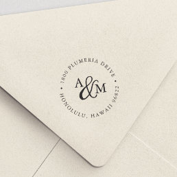 Ampersand Monogram Return Address Self-inking Stamp