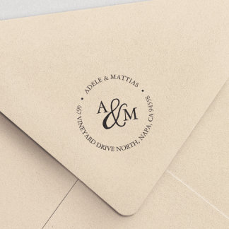 Ampersand Monogram Return Address Self-inking Stamp