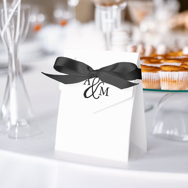 Ampersand Monogram Wedding Favor Boxes (Creator Uploaded)