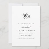 Ampersand Monogram Wedding Save The Date (Front)