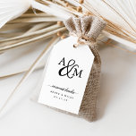 Ampersand Monogram Wedding Thank You Favor Gift Tags<br><div class="desc">Attach these simple and elegant gift tags to your wedding favors for a perfect way to thank your guests. Designed to coordinate with our Ampersand Monogram wedding invitation collection, these chic tags feature your initials worked into a monogram design, joined by a decorative script ampersand. Personalize with three lines of...</div>