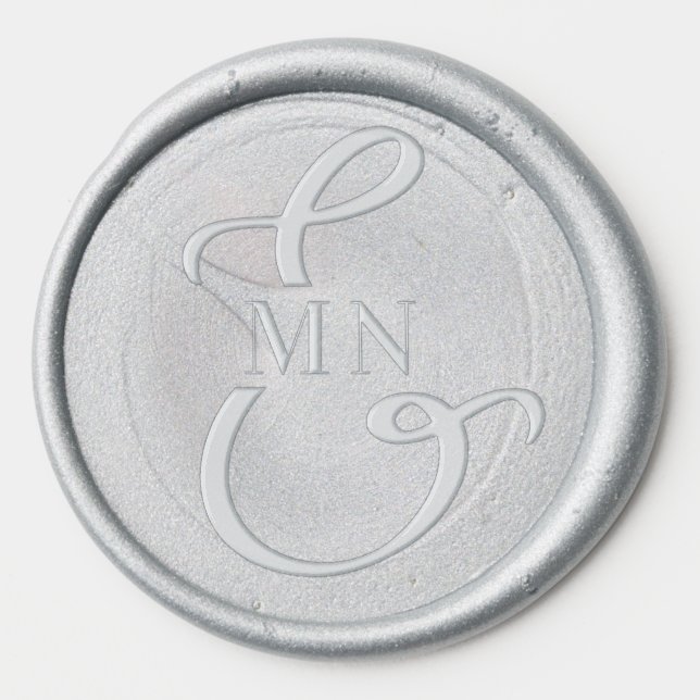 Ampersand Monogram Wedding Wax Seal Sticker (Front)