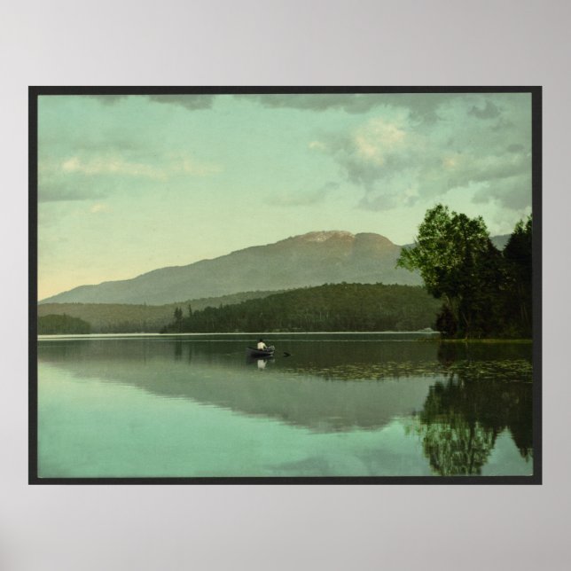 Ampersand Mountain at Round Lake (Middle Saranac) Poster (Front)