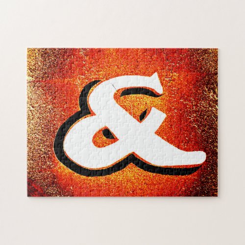 Ampersand on Multicolor Background Jigsaw Puzzle