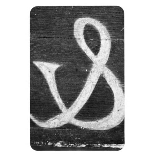 Ampersand on Wood Background Backwards Photo Magnet