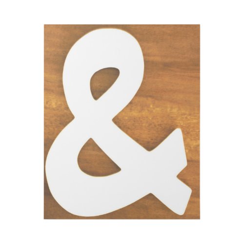 Ampersand on Wood Background Gallery Wrap