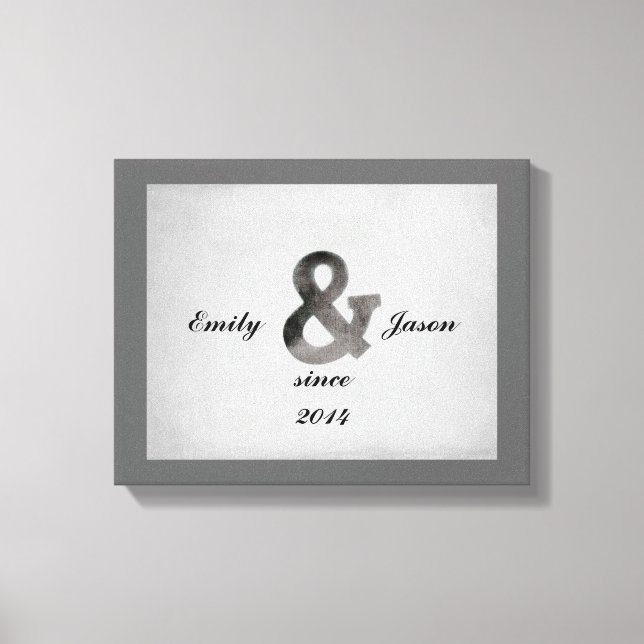 ampersand on wrapped canvas personalized print (Front)