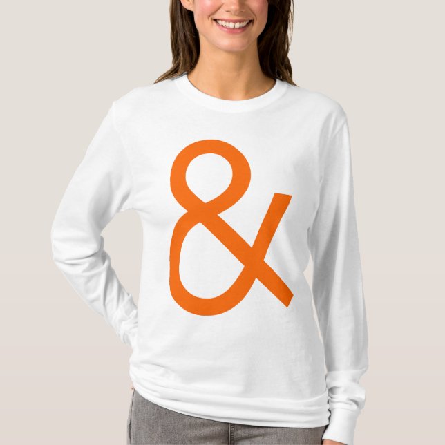 Ampersand - Orange on Light T-Shirt (Front)